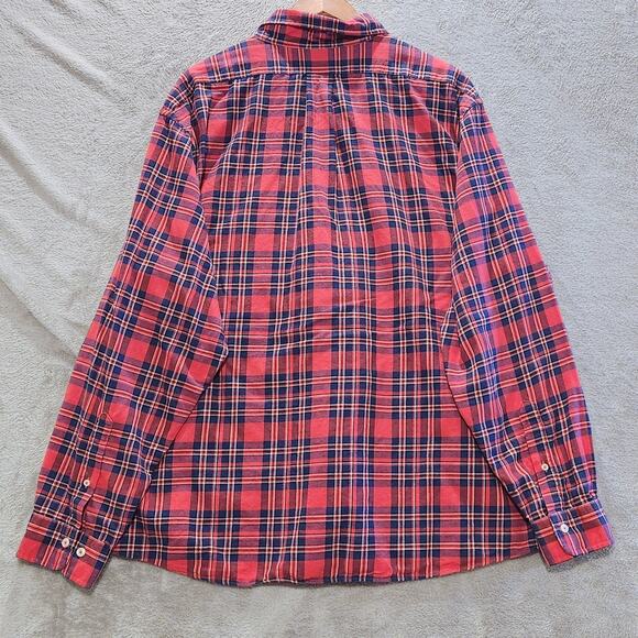 Brooks Brothers Mens Red Original Polo Shirt Plaid Button Up Size XXL Western - Picture 3 of 9